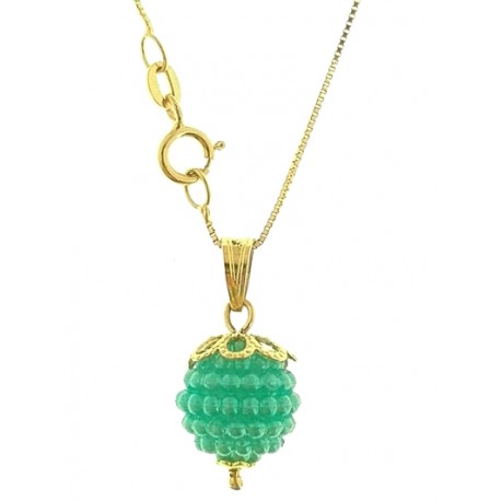 COLLANA NESPOLINA TURCHESE - Donna Oro Giallo 18 kt Carati Ct 750
