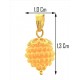 FOTO MISURE PENDENTE NESPOLINA ARANCIONE - Donna Oro Giallo 18 Kt Carati Ct 750