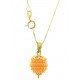 COLLANA NESPOLINA ARANCIONE - e Donna Oro Giallo 18 kt Carati Ct 750 