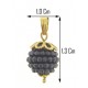 PENDENTE NESPOLINA VIOLA SCURO - Donna Oro Giallo 18 Kt Carati Ct 750