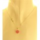 COLLANA NESPOLINA ROSSA - Donna Oro Giallo 18 kt Carati Ct 750