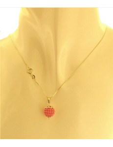 COLLANA NESPOLINA ROSSA - Donna Oro Giallo 18 kt Carati Ct 750