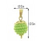 PENDENTE VERDE LIME - Donna Oro Giallo 18 Kt Carati Ct 750