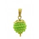 PENDENTE VERDE LIME - Donna Oro Giallo 18 Kt Carati Ct 750