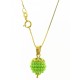 COLLANA NESPOLINE VERDE LIME - Donna Oro Giallo 18 kt Carati Ct 750