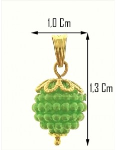 COLLANA NESPOLINA VERDE - Donna Oro Giallo 18 kt Carati Ct 750