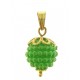 PENDENTE NESPOLINA VERDE - Donna Oro Giallo 18 Kt Carati Ct 750