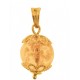 PENDENTE ROSA FOGLIA ORO - Donna Oro Giallo 18 Kt Carati Ct 750