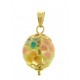 PENDENTE VETRO DI MURANO FIORI - Donna Oro Giallo 18 Kt Carati Ct 750