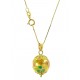 COLLANA VETRO DI MURANO FIORI - Donna Oro Giallo 18 Kt Carati Ct 750