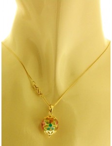 COLLANA VETRO DI MURANO FIORI - Donna Oro Giallo 18 Kt Carati Ct 750