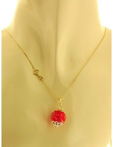 COLLANA VETRO DI MURANO ROSSO - Donna Oro Giallo 18 kt Carati Ct 750