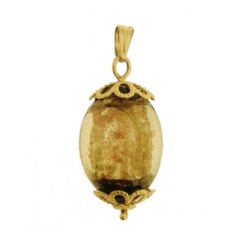 PENDENTE CRISTALLO ORO - Donna Oro Giallo 18 Kt Carati Ct 750