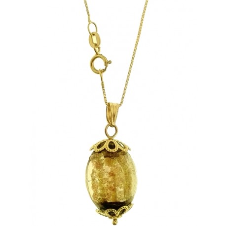 COLLANA CRISTALLO ORO - Donna Oro Giallo 18 Kt Carati Ct 750