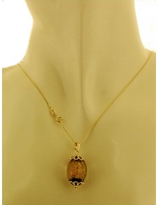 COLLANA CRISTALLO ORO - Donna Oro Giallo 18 Kt Carati Ct 750