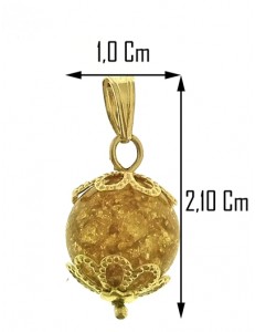 PENDENTE FOGLIA ORO - Donna Oro Giallo 18 Kt Carati Ct 750 1,20 Gr