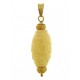 PENDENTE PASTA DI CORALLO BIANCO - Donna Oro Giallo 18 Kt Carati Ct 750