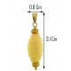 FOTO MISURE PENDENTE PASTA DI CORALLO BIANCO - Donna Oro Giallo 18 Kt Carati Ct 750