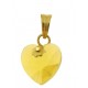 PENDENTE CUORE GIALLO - 8 colori oro Giallo Donna 18 Kt Carati Ct 750 0,7Gr