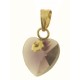 PENDENTE CUORE - 8 colori oro Giallo Donna 18 Kt Carati Ct 750 0,7Gr