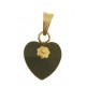 PENDENTE CUORE NERO - 8 colori oro Giallo Donna 18 Kt Carati Ct 750 0,7Gr