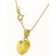 COLLANA CUORE GIALLO - Giallo Donna 18 Kt Carati Ct 750