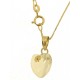 COLLANA CUORE TRASPARENTE - Giallo Donna 18 Kt Carati Ct 750