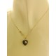 COLLANA CUORE ROSSO - Giallo Donna 18 Kt Carati Ct 750