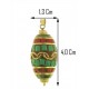 FOTO MISURE PENDENTE ETNICO - Donna Oro Giallo 18 Kt Carati Ct 750 5,2 Gr