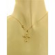 FOTO BUSTO COLLANA CROCE - Donna Oro Giallo 18 Kt Carati Ct 750