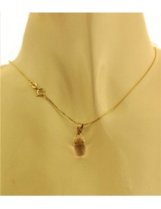 COLLANA PUNTO LUCE GOCCIA ROSA - Donna Giallo 18 kt Carati 750