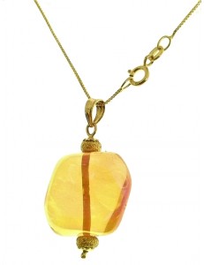 COLLANA CRISTALLO - Oro Donna Oro Giallo 18 kt Carati Ct 750