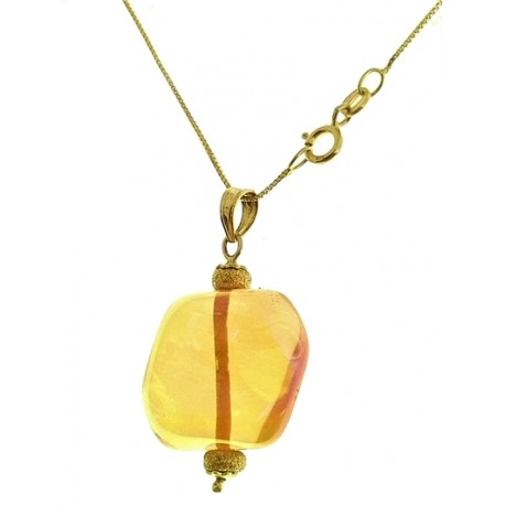 COLLANA CRISTALLO - Oro Donna Oro Giallo 18 kt Carati Ct 750