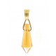 PENDENTE ARANCIONE - oro Giallo Donna 18 Kt Carati Ct 750 0,7 Gr