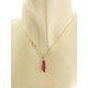 FOTO BUSTO COLLANA PRISMA ROSSA - Oro Giallo Donna 18 Kt Carati Ct 750