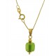 COLLANA CUBO VERDE - 8 Colori Oro Giallo Donna 18 Kt Carati Ct 750