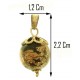 FOTO MISURE PENDENTE SFERA 1,2 CM - Donna Ragazza Oro Giallo 18 Kt Carati Ct 750