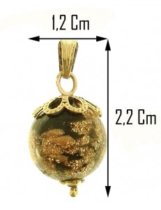 PENDENTE SFERA 1,2 CM - Donna Ragazza Oro Giallo 18 Kt Carati Ct 750