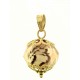 PENDENTE CRISTALLO ROSA SFACCETTATO - 8 colori oro Giallo Donna 18 Kt Carati Ct 750 1,95 Gr