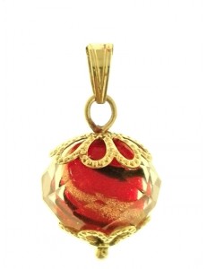 PENDENTE CRISTALLO NERO ORO SFACCETTATO - 8 colori oro Giallo Donna 18 Kt Carati Ct 750 1,95 Gr