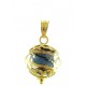 PENDENTE CRISTALLO BLU SFACCETTATO - 8 colori oro Giallo Donna 18 Kt Carati Ct 750 1,95 Gr