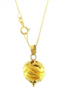 Collana Catenina Cristallo di Murano Donna Oro Giallo 18 Kt Carati Ct 750 2,70Gr