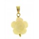 PENDENTE FIORE BIANCO - 7 colori oro Giallo Donna 18 Kt Carati Ct 750