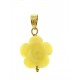 PENDENTE FIORE GIALLO - 7 colori oro Giallo Donna 18 Kt Carati Ct 750