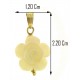 FOTO MISURE PENDENTE - 7 colori oro Giallo Donna 18 Kt Carati Ct 750