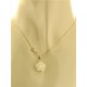 COLLANA FIORE BIANCO - Donna Oro Giallo 18 Kt Carati Ct 750