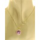 COLLANA FIORE VIOLA - Donna Oro Giallo 18 Kt Carati Ct 750