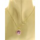 COLLANA FIORE VIOLA - Donna Oro Giallo 18 Kt Carati Ct 750