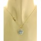 COLLANA FIORE VIOLA - Donna Oro Giallo 18 Kt Carati Ct 750