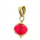 PENDENTE SOLITARIO ROSSO - 7 colori oro Giallo Donna 18 Kt Carati Ct 750 